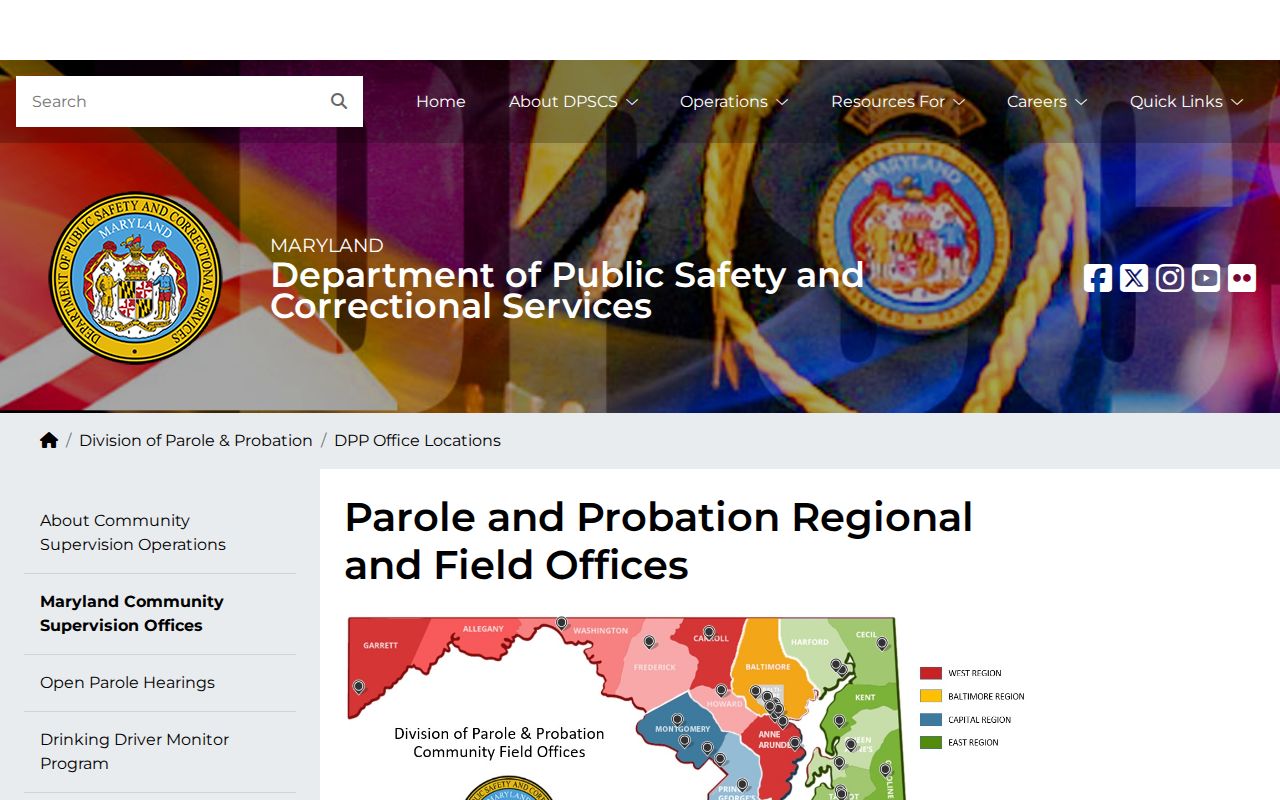 Talbot County post-release supervision office directory for Easton